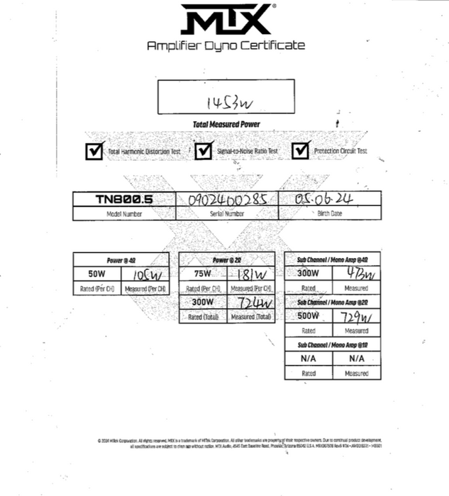 MTX TN800.5